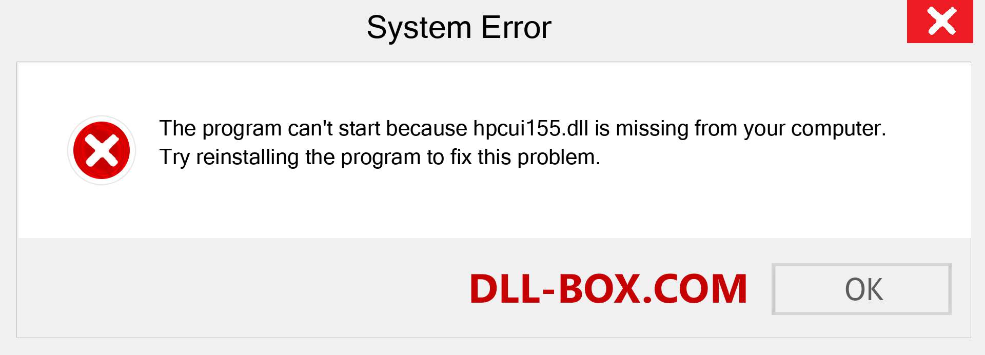  hpcui155.dll file is missing?. Download for Windows 7, 8, 10 - Fix  hpcui155 dll Missing Error on Windows, photos, images